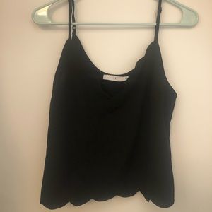 Black slight cropped shirt